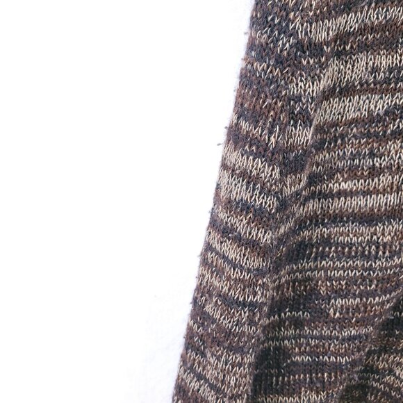 Ruby Rox Women Brown Marl Striped Cowl Neck Sleeveless Mid Dress Size M - Picture 12 of 16